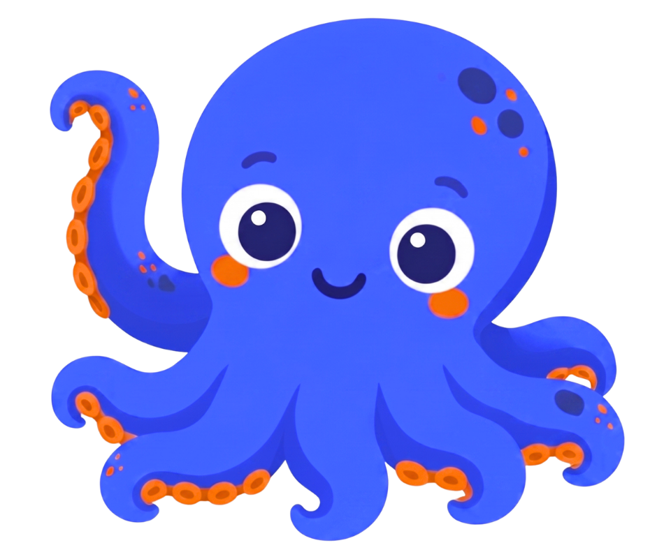 Olli, der blaue Tintenfisch von FairgleichNow