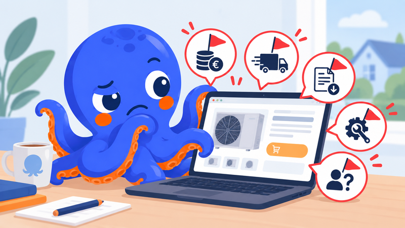 Wärmepumpe online kaufen: Achte auf diese 5 Red Flags